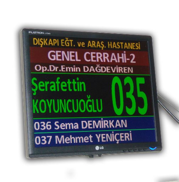 Visionet LCD Sıra Gösterge Paneli